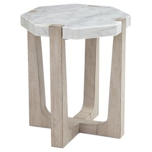 newport marble end table in sun-bleached ash brown