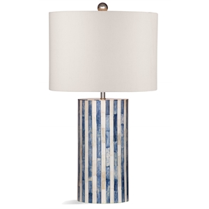 coburn table lamp in blue wood and bone