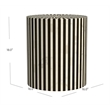 Teague Wood and Bone Accent Table in Black