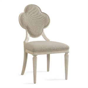 chloe wood side chair in ivory