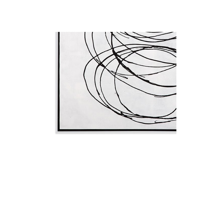 Radii in Floating Black Frame on Canvas Fabric