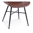 Dylan Black and Brown Metal Side Chair