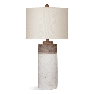 Lamar Table Lamp in White Cement Stone