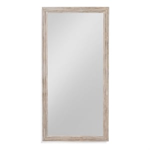 Pangea Floor Mirror in White Wood Frame