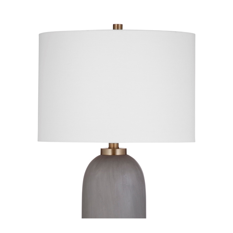 Azalea Metal Table Lamp in Gray Cement Finish