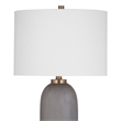 Azalea Metal Table Lamp in Gray Cement Finish