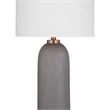 Azalea Metal Table Lamp in Gray Cement Finish