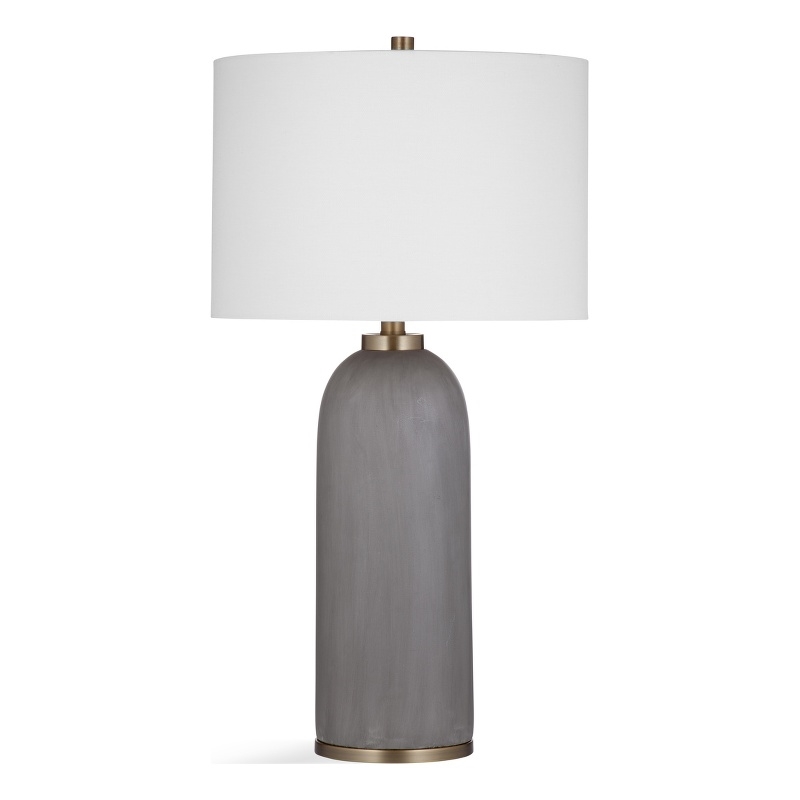 Azalea Metal Table Lamp in Gray Cement Finish