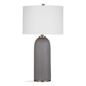 Azalea Metal Table Lamp in Gray Cement Finish