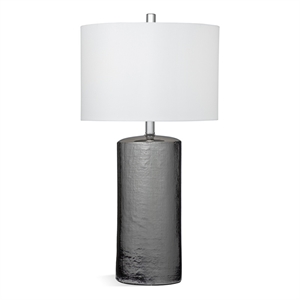 Marta Ceramic Table Lamp in Dark Gray Silver Plating Finish