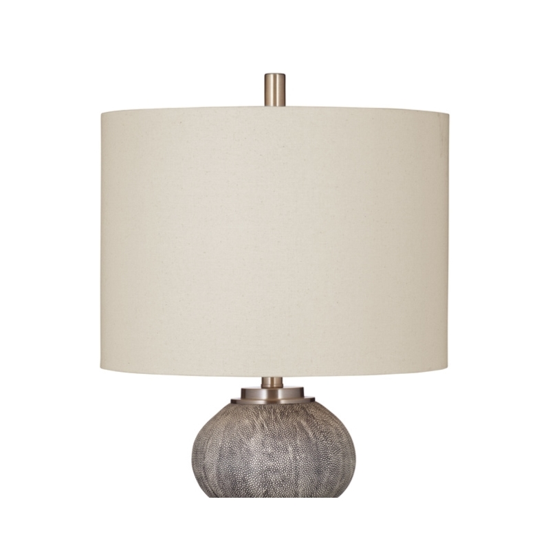 Jed Metal Table Lamp in Dark Gray and Cream