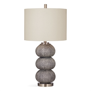Jed Metal Table Lamp in Dark Gray and Cream