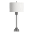Tennison Glass Table Lamp in Brushed Nickel Finish