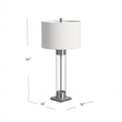 Tennison Glass Table Lamp in Brushed Nickel Finish