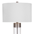 Tennison Glass Table Lamp in Brushed Nickel Finish