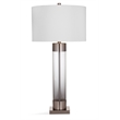 Tennison Glass Table Lamp in Brushed Nickel Finish