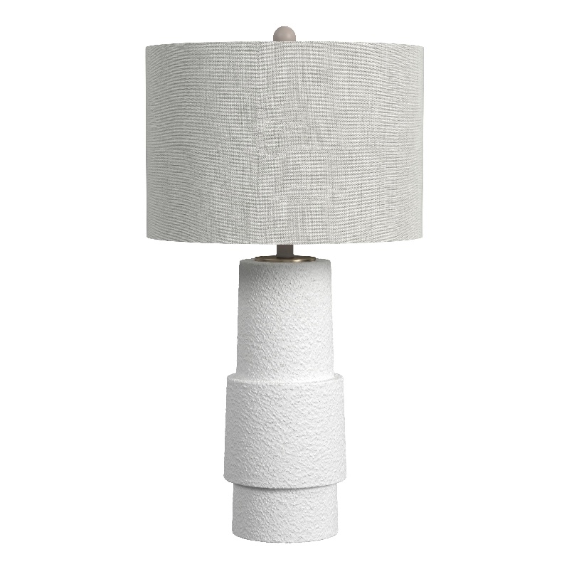 Valdivia Resin Table Lamp in White Cement Finish