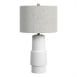 Valdivia Resin Table Lamp in White Cement Finish