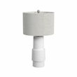 Valdivia Resin Table Lamp in White Cement Finish
