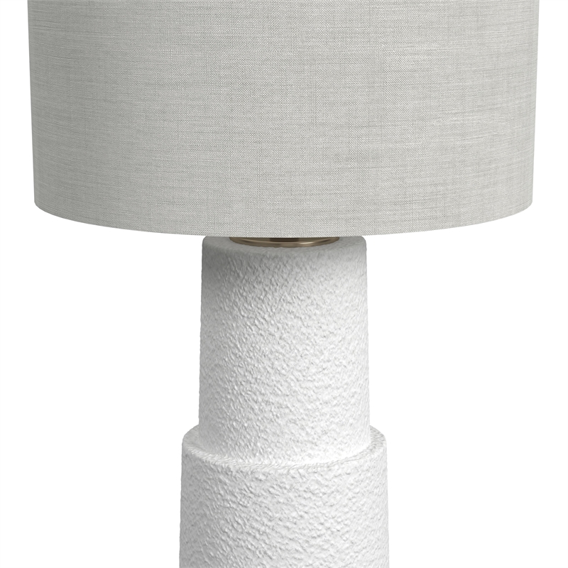 Valdivia Resin Table Lamp in White Cement Finish