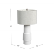 Valdivia Resin Table Lamp in White Cement Finish