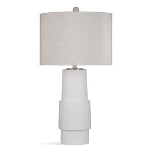 valdivia resin table lamp in white cement finish