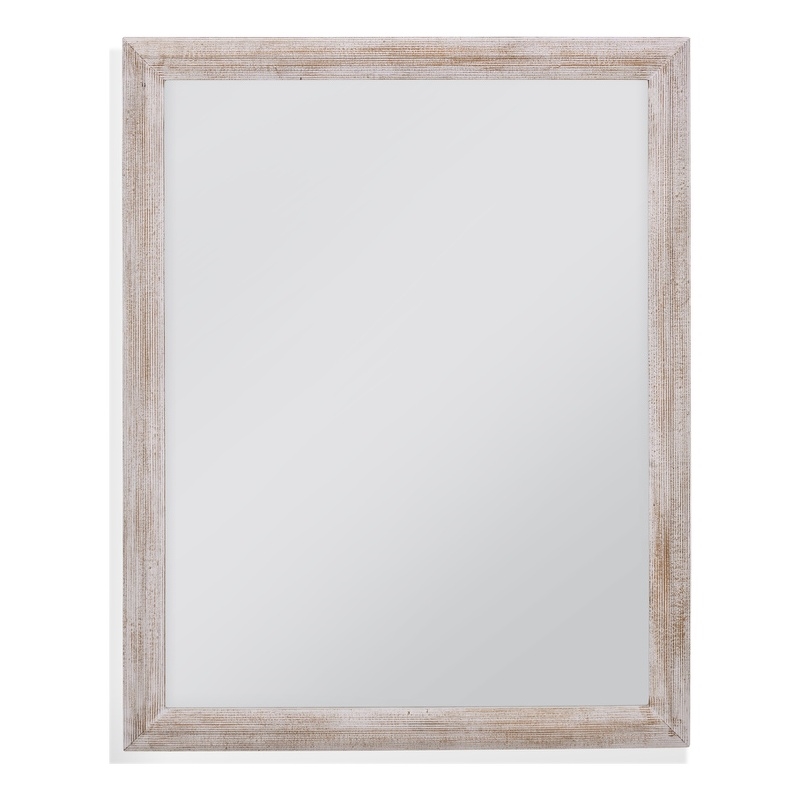 Bellefont Wall Mirror in White Wood