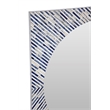 Sunburst Bone Wall Mirror in Blue Resin and Bone