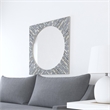 Sunburst Bone Wall Mirror in Blue Resin and Bone