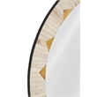Global Wall Mirror in Off White Resin and Bone Frame