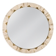 Global Wall Mirror in Off White Resin and Bone Frame