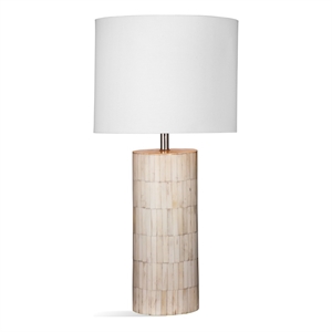 kosmos table lamp in white resin and bone