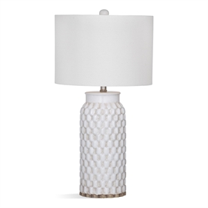 selser table lamp in white ceramic