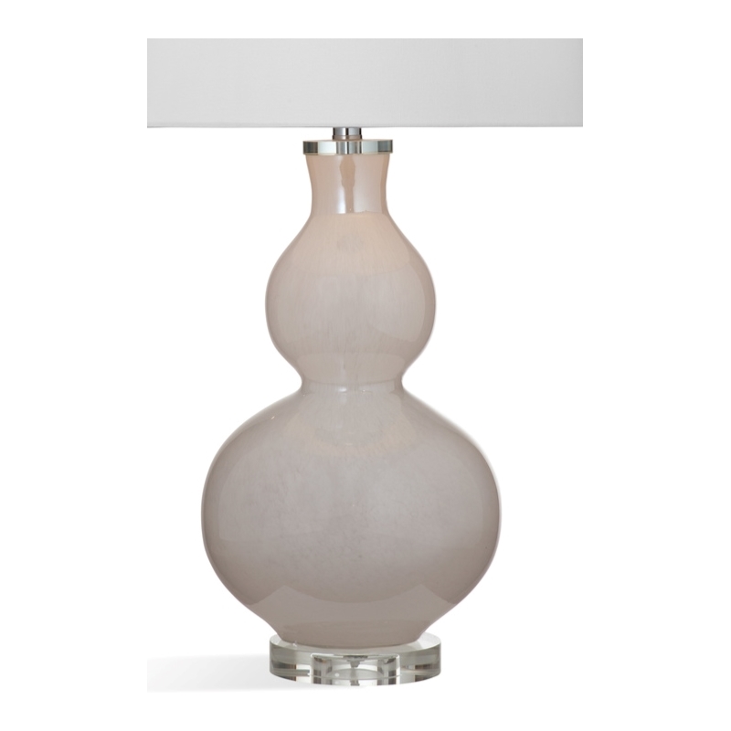 Thayer Table Lamp in White Glass
