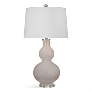 Thayer Table Lamp in White Glass