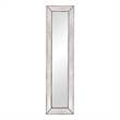 Beaded Wood Floor Mirror in Silver