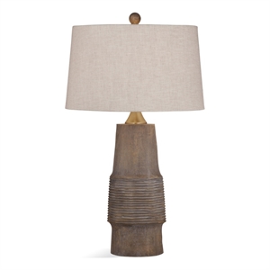 kingsley resin table lamp in brown