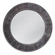 Hunter Engineered Wood Round Mirror in Brown