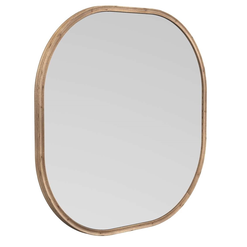 Richards Wall Mirror in Brown Wood Frame