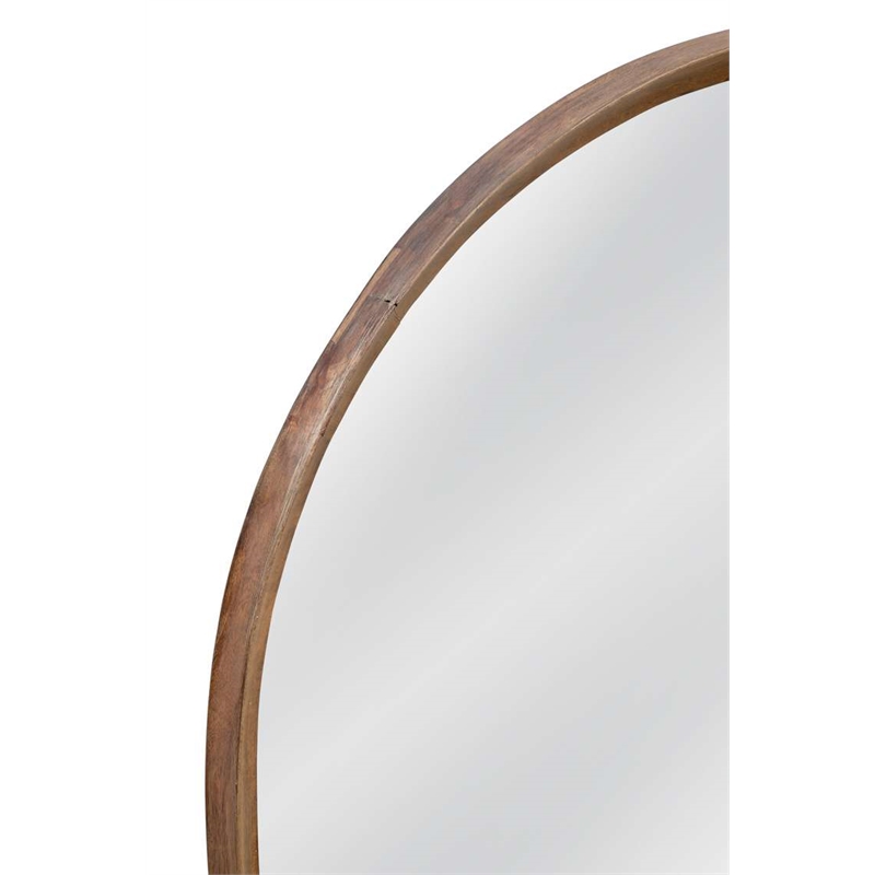 Richards Wall Mirror in Brown Wood Frame