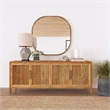 Richards Wall Mirror in Brown Wood Frame