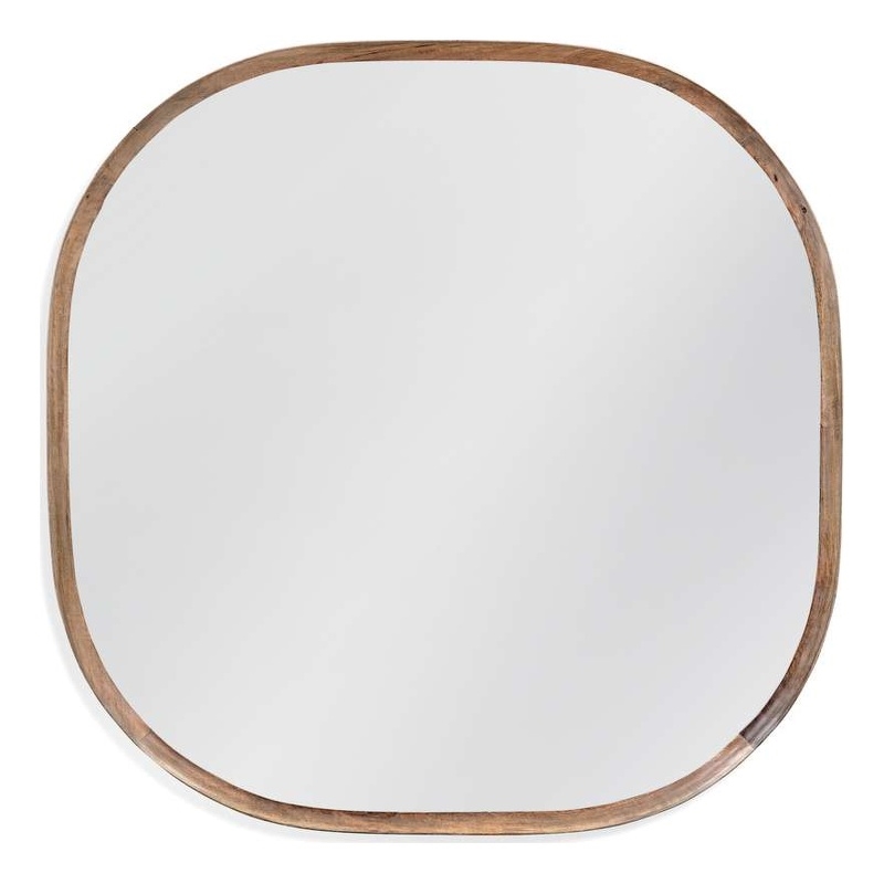 Richards Wall Mirror in Brown Wood Frame