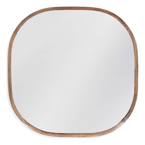 Richards Wall Mirror in Brown Wood Frame