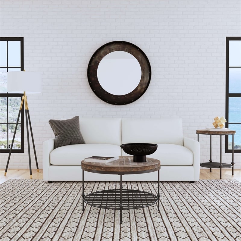 Rowe Floor Lamp in Black Metal