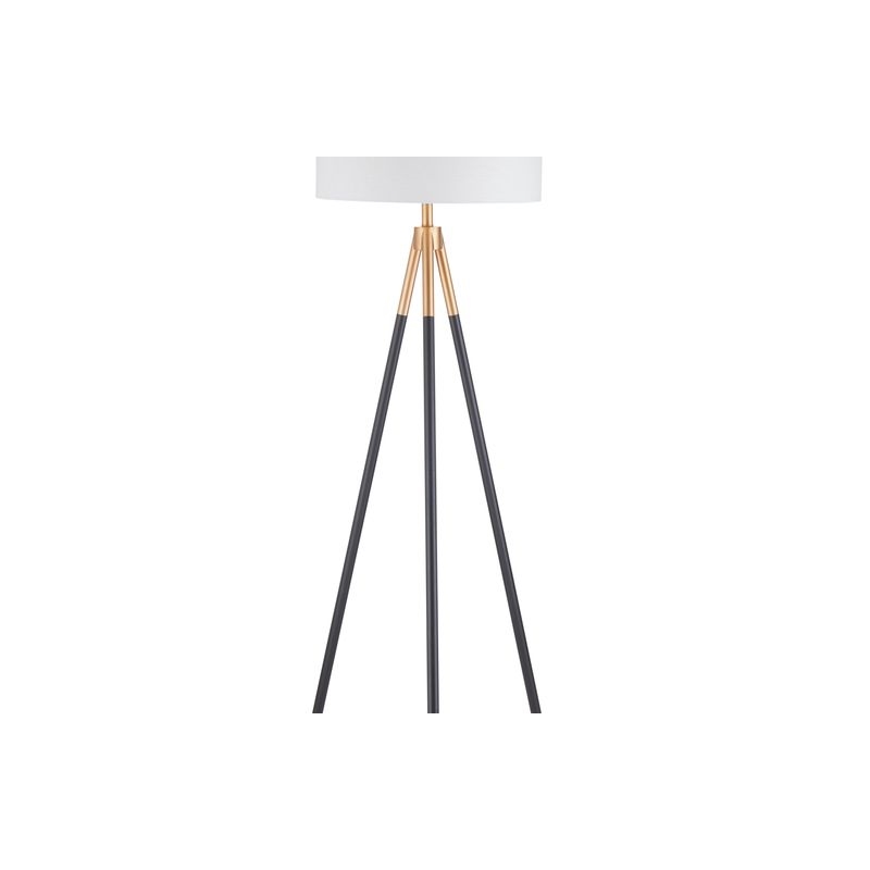 Rowe Floor Lamp in Black Metal