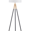 Rowe Floor Lamp in Black Metal