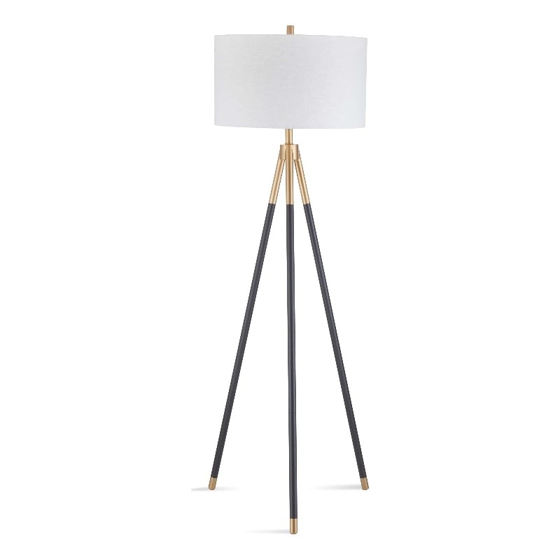 Rowe Floor Lamp in Black Metal