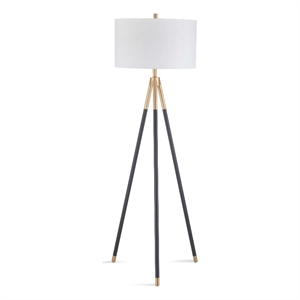 Rowe Floor Lamp in Black Metal