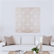 Geometric Wood Wall Hanging in White