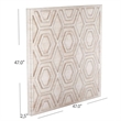 Geometric Wood Wall Hanging in White